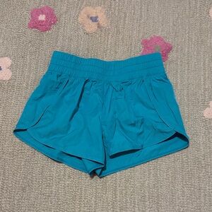 Girls - kids Active Athletic Shorts - Teal